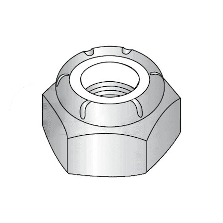 Nylon Insert Lock Nut, 1-1/2-6, Steel, Grade A, Zinc Plated, 40 PK